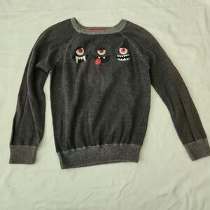 Kiki boys size 6-7 grey monster sweater #ABD